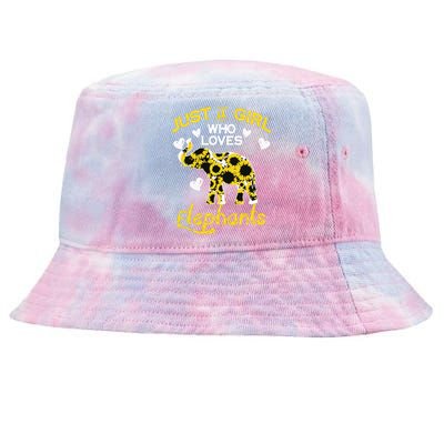 Sunflower Just A Girl Who Loves Elephants Tie-Dyed Bucket Hat