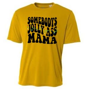 Somebodys Jolly Ass Mama Christmas Jolly Mom Cooling Performance Crew T-Shirt