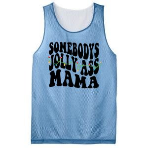 Somebodys Jolly Ass Mama Christmas Jolly Mom Mesh Reversible Basketball Jersey Tank