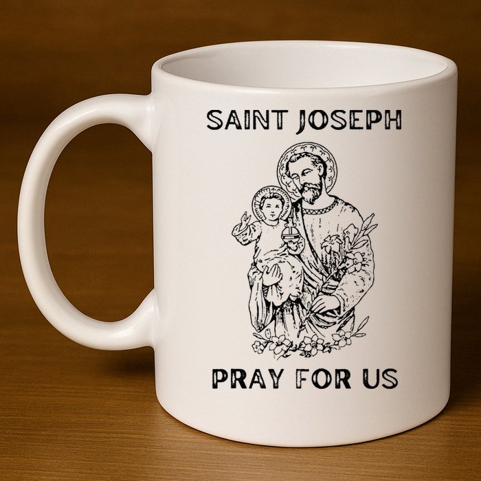 Saint Joseph  All Saints Day St Joseph Catholic 11oz C Handle Ceramic Mug