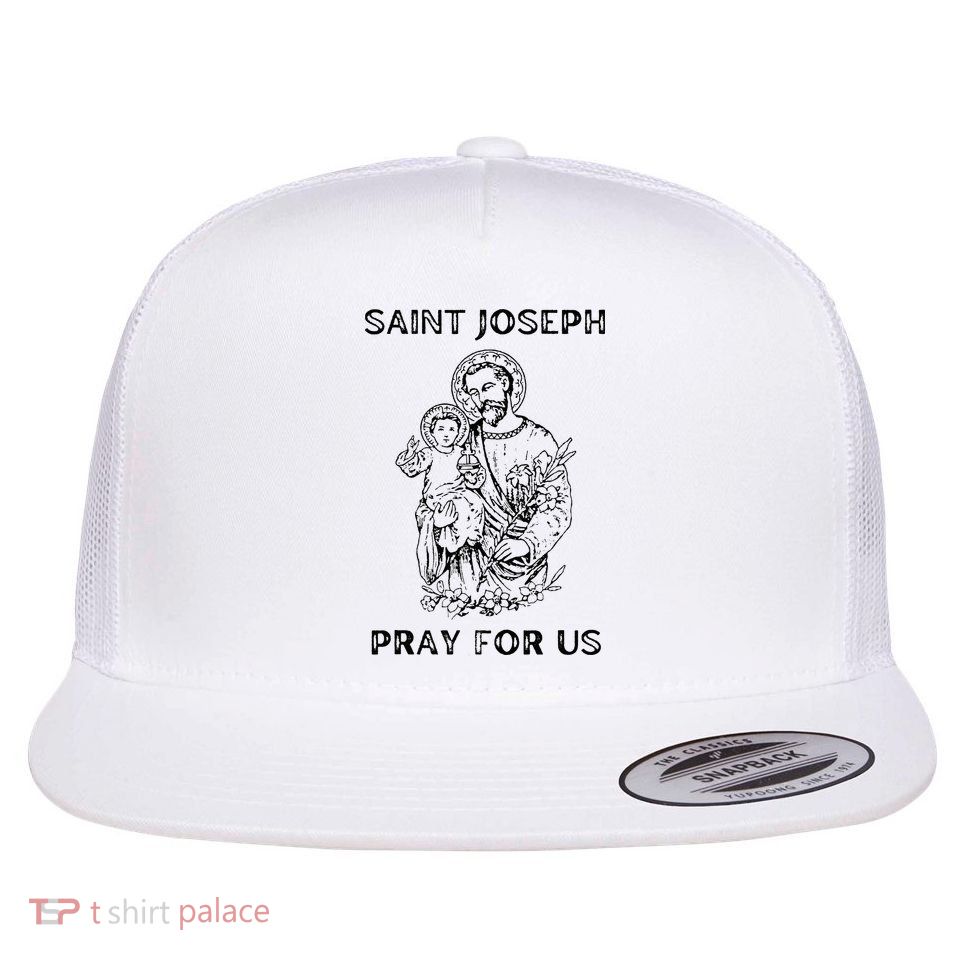 Saint Joseph  All Saints Day St Joseph Catholic Flat Bill Trucker Hat