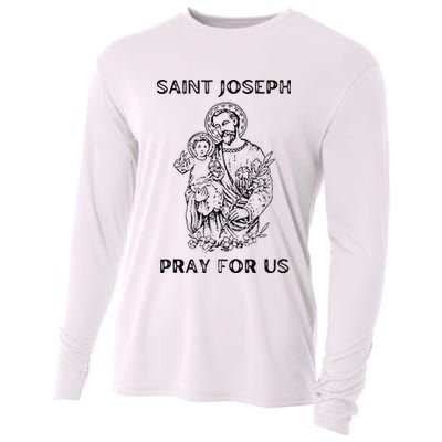 Saint Joseph  All Saints Day St Joseph Catholic Cooling Performance Long Sleeve Crew