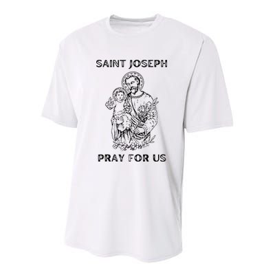 Saint Joseph  All Saints Day St Joseph Catholic Youth Performance Sprint T-Shirt