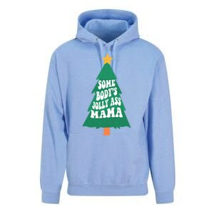 Somebodys Jolly Ass Mama Christmas Jolly Mom Print Gift Unisex Surf Hoodie