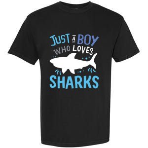 Shark Just A Who Loves Sharks Gift Garment-Dyed Heavyweight T-Shirt