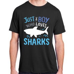 Shark Just A Who Loves Sharks Gift Adult ChromaSoft Performance T-Shirt