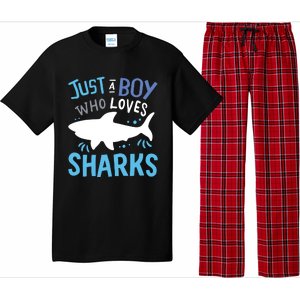 Shark Just A Who Loves Sharks Gift Pajama Set