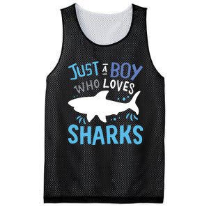 Shark Just A Who Loves Sharks Gift Mesh Reversible Basketball Jersey Tank