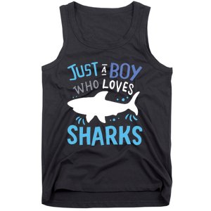 Shark Just A Who Loves Sharks Gift Tank Top