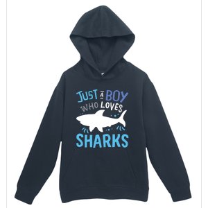 Shark Just A Who Loves Sharks Gift Urban Pullover Hoodie