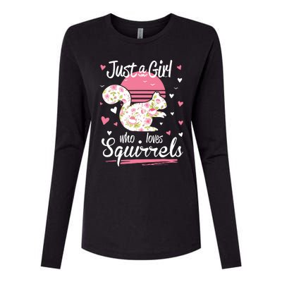 Squirrel Just A Who Loves Squirrels Womens Cotton Relaxed Long Sleeve T-Shirt