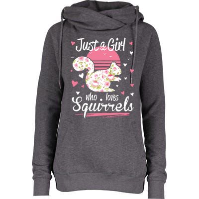 Squirrel Just A Who Loves Squirrels Womens Funnel Neck Pullover Hood