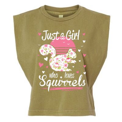 Squirrel Just A Who Loves Squirrels Garment-Dyed Women's Muscle Tee