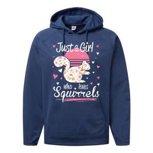 Squirrel Just A Who Loves Squirrels Performance Fleece Hoodie