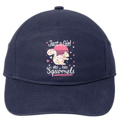 Squirrel Just A Who Loves Squirrels 7-Panel Snapback Hat