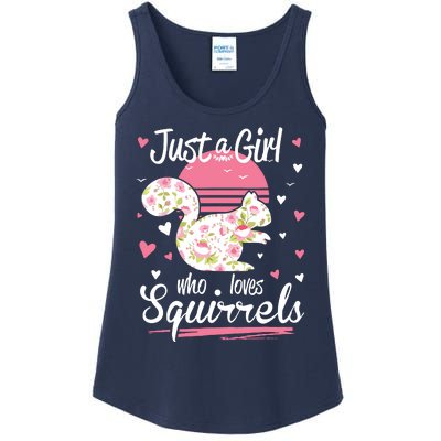 Squirrel Just A Who Loves Squirrels Ladies Essential Tank