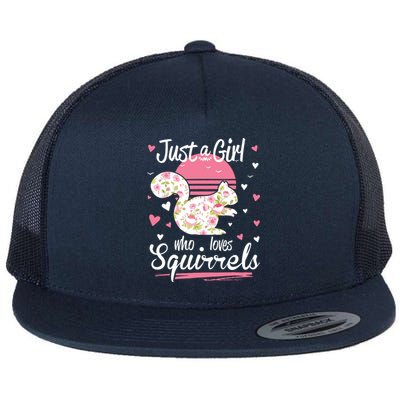 Squirrel Just A Who Loves Squirrels Flat Bill Trucker Hat