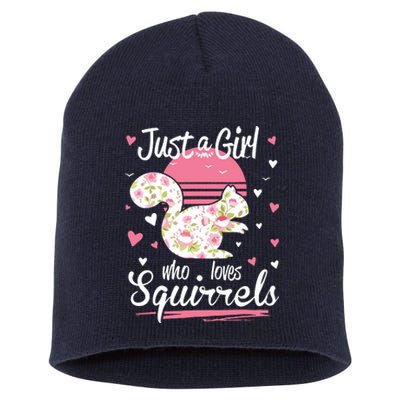 Squirrel Just A Who Loves Squirrels Short Acrylic Beanie