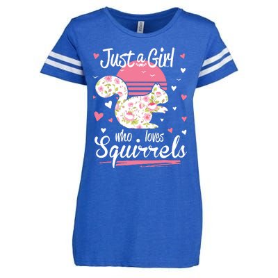 Squirrel Just A Who Loves Squirrels Enza Ladies Jersey Football T-Shirt