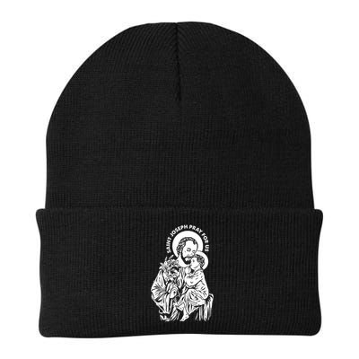 St Joseph and Jesus Pray for Us Catholic Saints Beanie