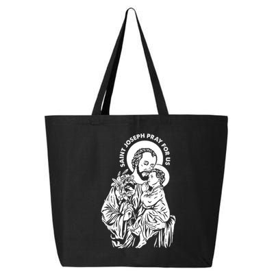 St Joseph and Jesus Pray for Us Catholic Saints 25L Jumbo Tote