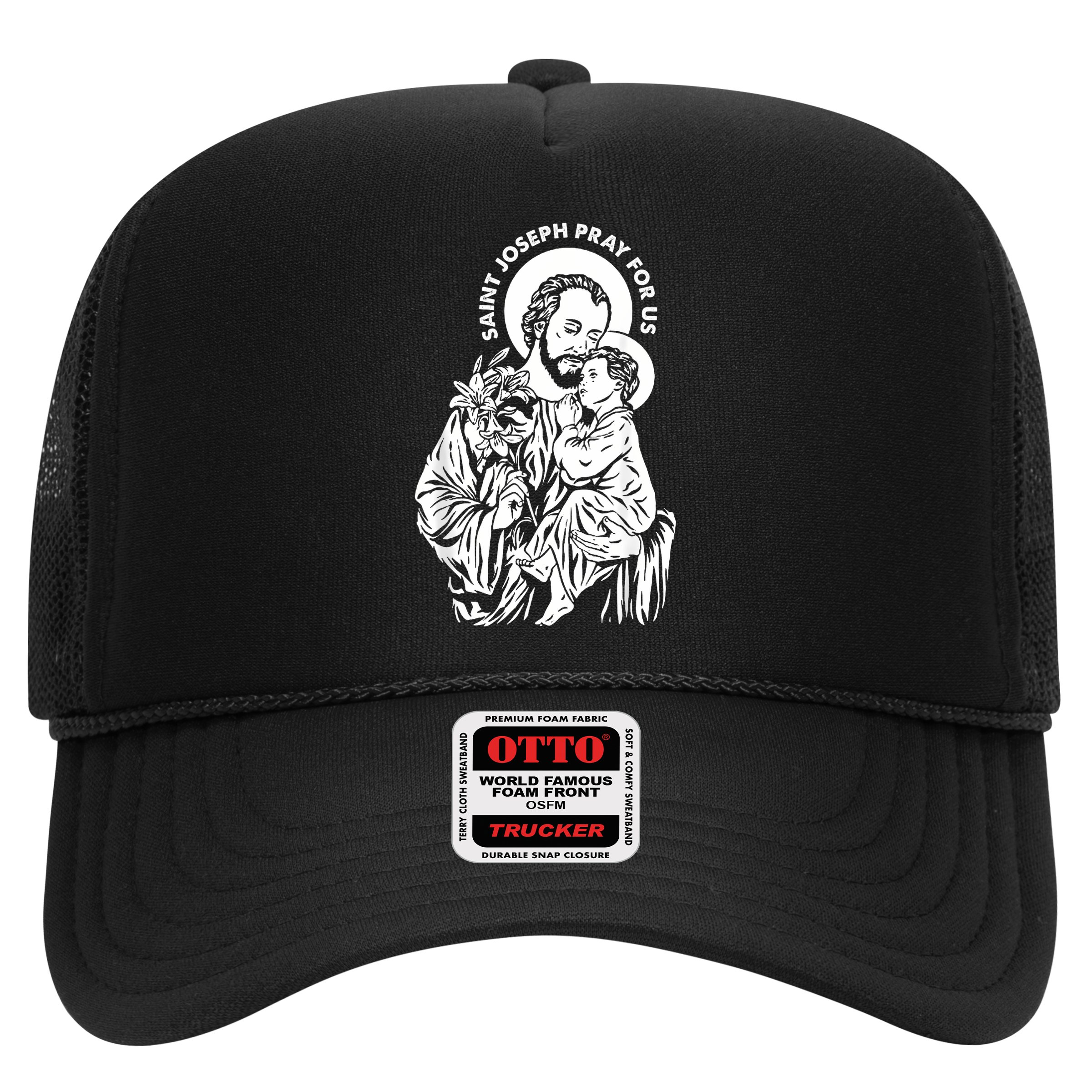 St Joseph and Jesus Pray for Us Catholic Saints Hat