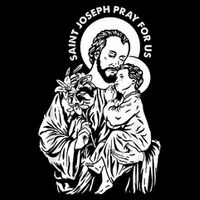St Joseph and Jesus Pray for Us Catholic Saints Zip Tote Bag