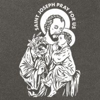 St Joseph and Jesus Pray for Us Catholic Saints Cotton Canvas Backpack