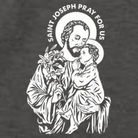 St Joseph and Jesus Pray for Us Catholic Saints Vector Backpack
