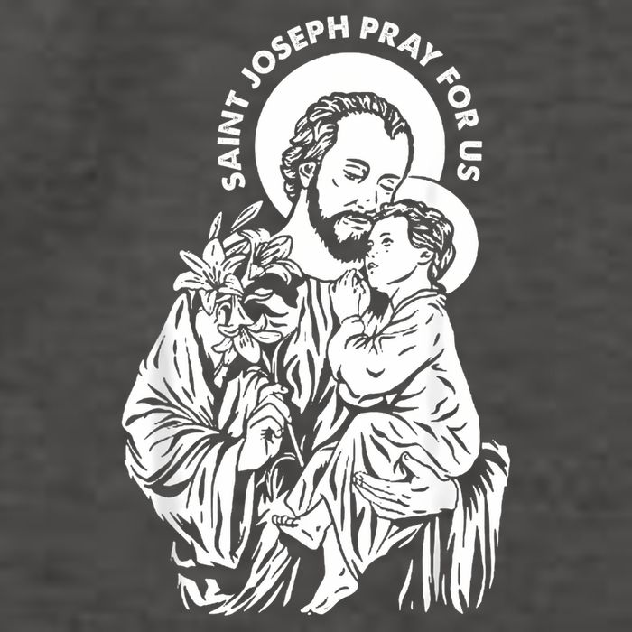 St Joseph and Jesus Pray for Us Catholic Saints Vector Backpack