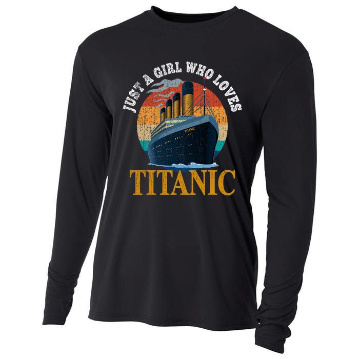 Ship Just A Girl Who Loves Titanic Boat Titanic Woman Cooling Performance Long Sleeve Crew