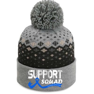 Support Juvenile Arthritis Awareness Squad Ribbon Blue Funny Gift The Baniff Cuffed Pom Beanie