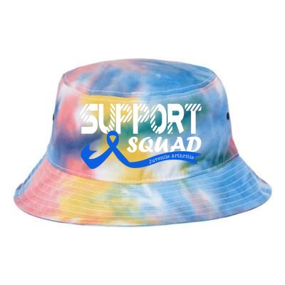 Support Juvenile Arthritis Awareness Squad Ribbon Blue Funny Gift Tie Dye Newport Bucket Hat