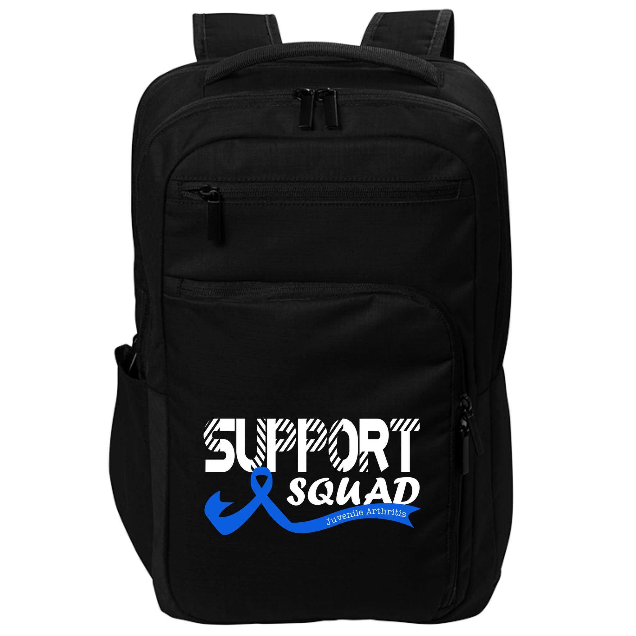 Support Juvenile Arthritis Awareness Squad Ribbon Blue Funny Gift Impact Tech Backpack