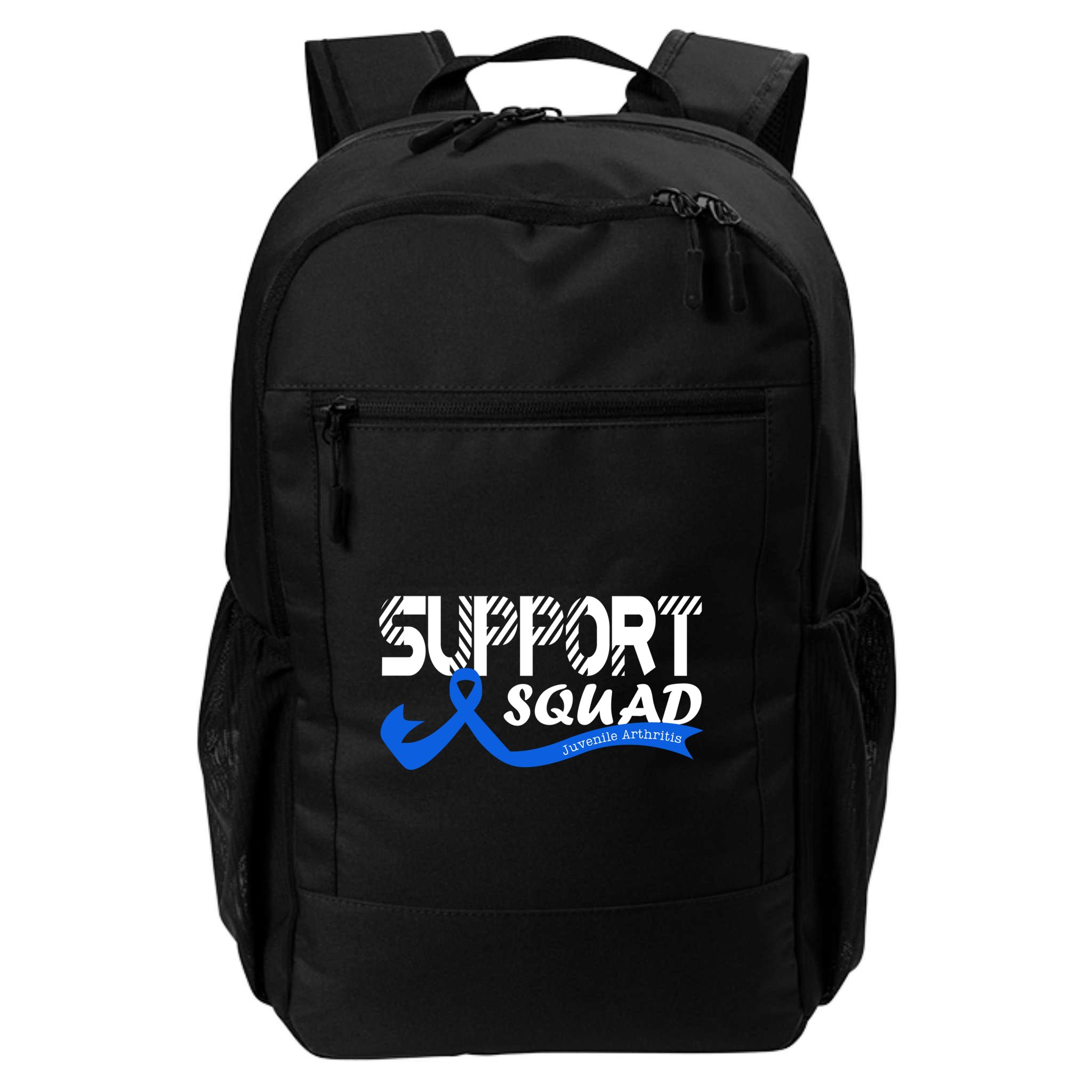 Support Juvenile Arthritis Awareness Squad Ribbon Blue Funny Gift Backpack