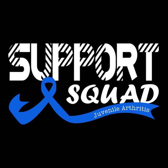 Support Juvenile Arthritis Awareness Squad Ribbon Blue Funny Gift Backpack