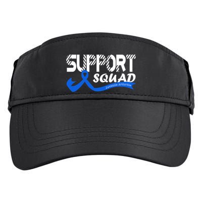 Support Juvenile Arthritis Awareness Squad Ribbon Blue Funny Gift Adult Drive Performance Visor