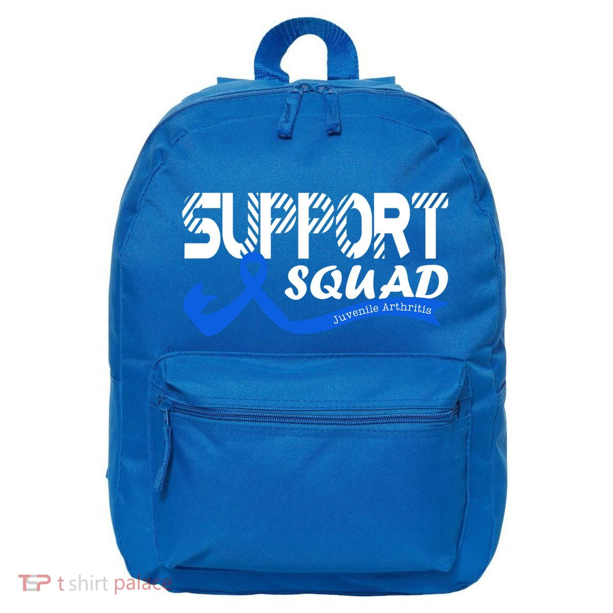 Support Juvenile Arthritis Awareness Squad Ribbon Blue Funny Gift 16 in Basic Backpack