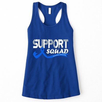 Support Juvenile Arthritis Awareness Squad Ribbon Blue Funny Gift Womens Tank Top