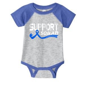 Support Juvenile Arthritis Awareness Squad Ribbon Blue Funny Gift Infant Baby Jersey Bodysuit