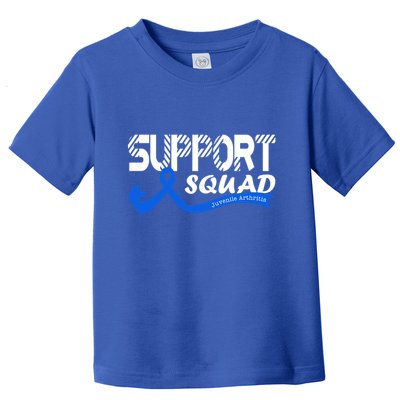 Support Juvenile Arthritis Awareness Squad Ribbon Blue Funny Gift Toddler T-Shirt