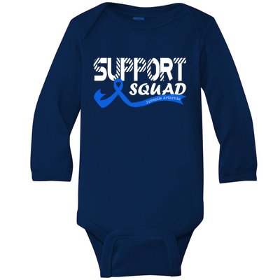 Support Juvenile Arthritis Awareness Squad Ribbon Blue Funny Gift Baby Long Sleeve Bodysuit