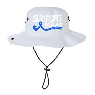 Support Juvenile Arthritis Awareness Squad Ribbon Blue Funny Gift Legacy Cool Fit Booney Bucket Hat