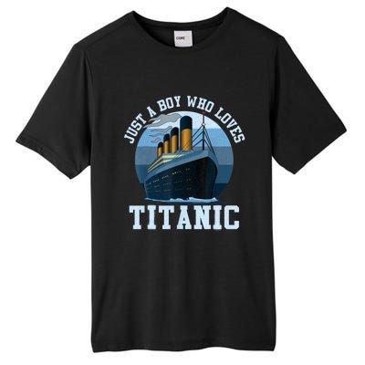 Ship Just A Boy Who Loves Titanic Boat Titanic Boys Toddler Tall Fusion ChromaSoft Performance T-Shirt