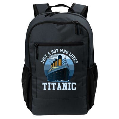 Ship Just A Boy Who Loves Titanic Boat Titanic Boys Toddler Daily Commute Backpack