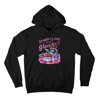 Strawberry Jams But My Dont Funny Raccoon Hoodie