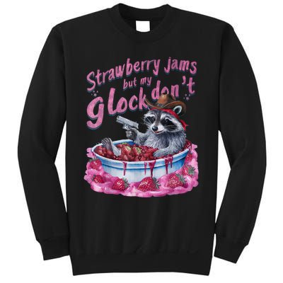 Strawberry Jams But My Dont Funny Raccoon Sweatshirt