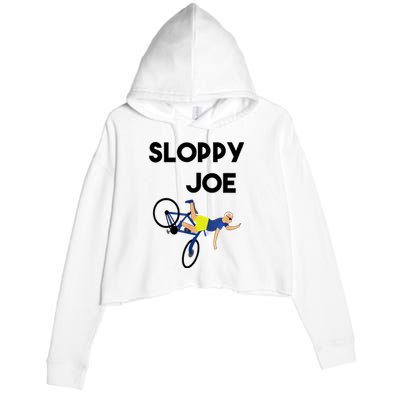 Sloppy Joe Bicycle Funny Sarcastic Crop Fleece Hoodie