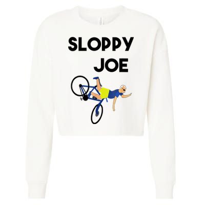 Sloppy Joe Bicycle Funny Sarcastic Cropped Pullover Crew