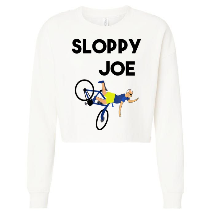 Sloppy Joe Bicycle Funny Sarcastic Cropped Pullover Crew
